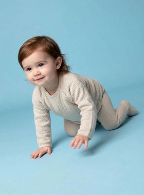 Conjunto Tejido Trenzado con Botones