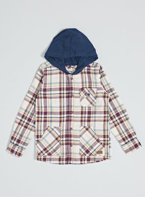 Imagen 2 del producto Camisa con Capucha Color Check Capucha Algodón