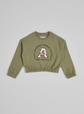 Imagen 2 del producto Polerón Estampado Frontal con Terminación Ajustada