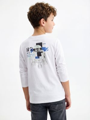 Polera Estampado Frontal y Espalda Personajes Star Wars