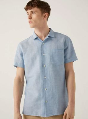 Camisa Springfield Lino Botones Bolsillo