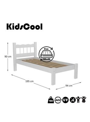 Imagen 2 del producto Cama Individual Infantil Be 90x94x195 cm Blanca