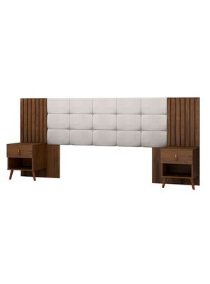 Respaldo Capitonex Blanco Caramelo