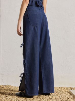 Imagen 2 del producto Jeans Wide Leg Abertur y Amarras Costado