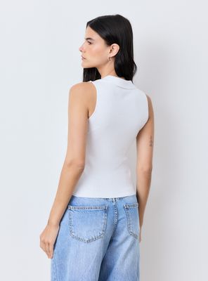 Imagen 2 del producto Polera Tejida sin Mangas Cuello Polo