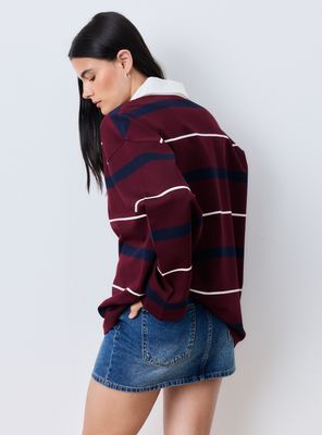 Imagen 2 del producto Polerón Cuello Polo Rayado