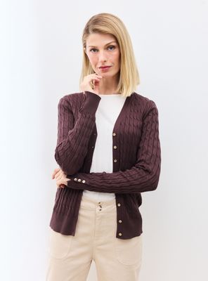 Chaleco Básico Abotonado con Trenzas