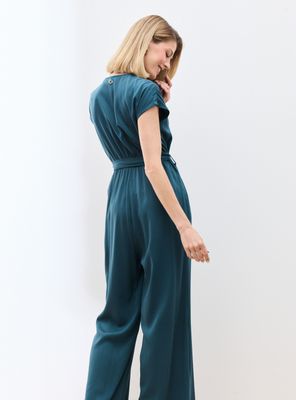 Imagen 2 del producto Enterito Escote Cruzado con Elástico en Cintura y Lazo