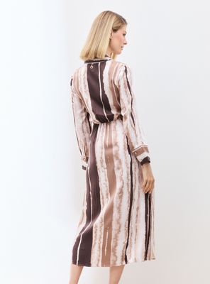 Imagen 2 del producto Vestido Camisero Estampado con Amarra en Cintura