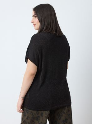 Imagen 2 del producto Polera Tejida Escote V con Anillo Metálico