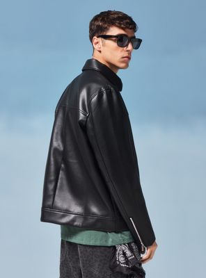 Imagen 2 del producto Chaqueta Bomber Cuero Sintético