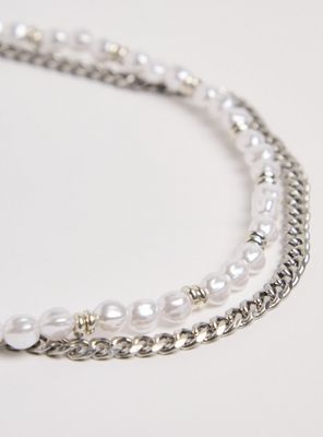 Imagen 2 del producto Set de Accesorios Collares de Metal y Perlas 2 Piezas