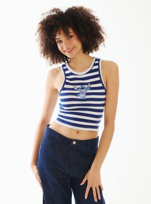 Polera Estampada Líneas con Bordado Stitch