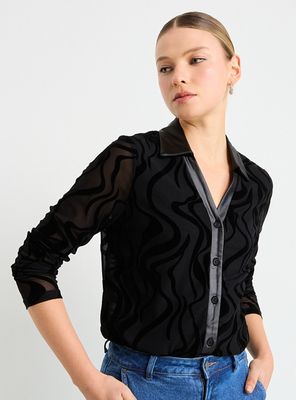 Blusa con Botones Cuello V C14