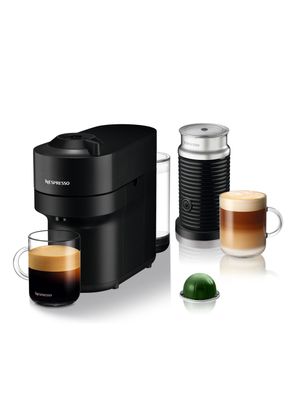Nespresso Cafetera Vertuo Pop Negra + Espumador De Leche
