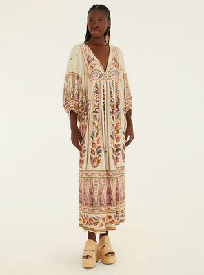 Imagen 1 del producto Vestido Midi con Mangas Aglobadas Diseño Mandala Boho