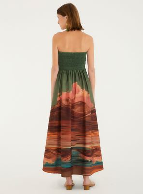 Imagen 2 del producto Vestido Largo Strapless Diseño Paisaje