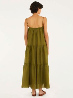 Imagen 2 del producto Vestido Midi con Falda Fruncida en Niveles