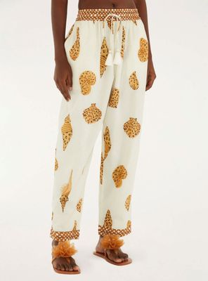 Pantalón Fluido Diseño Caracoles de Mar