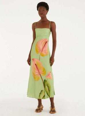 Vestido Midi Diseño Flores Cala