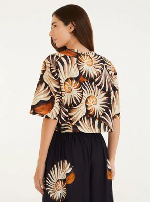 Imagen 2 del producto Polera Crop Diseño Caracoles de Mar