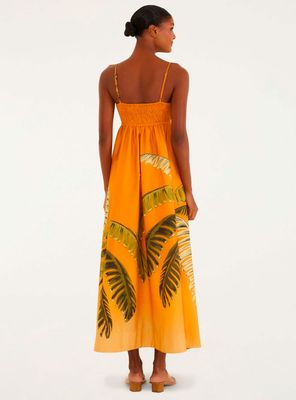 Imagen 2 del producto Vestido Midi Detalle Cruzado en Escote y Diseño de Palmeras