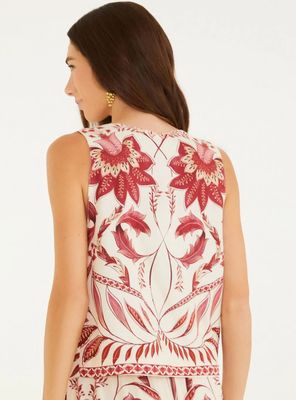 Imagen 2 del producto Vest con Amarras Delanteras Diseño Floral