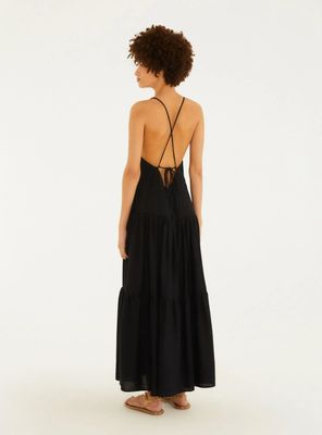 Imagen 2 del producto Vestido Largo Detalle Falda Escalonada