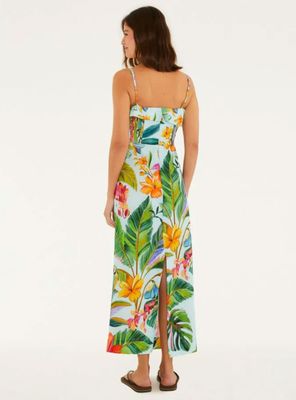 Imagen 2 del producto Vestido Midi Ajustado Diseño Tropical