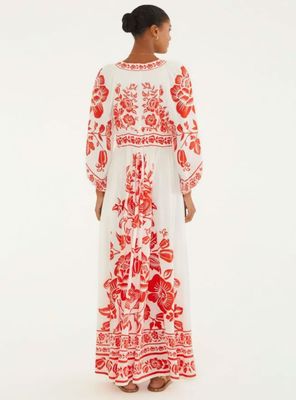 Imagen 2 del producto Vestido Escote V Mangas Aglobadas Diseño Floral