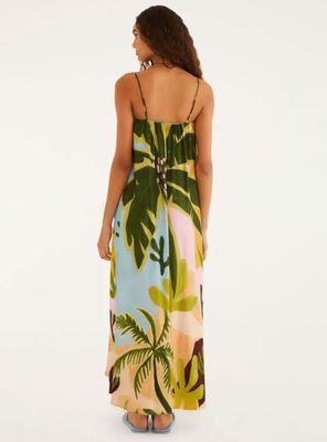 Imagen 2 del producto Maxi Vestido Escote Corazón Diseño Palmeras