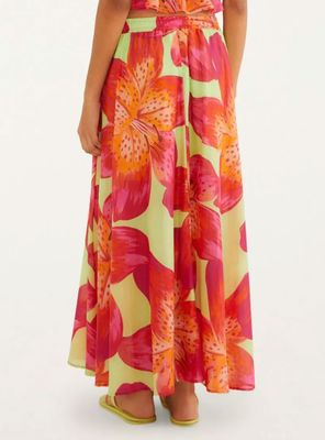 Imagen 2 del producto Maxi Falda Diseño Flores Tropicales