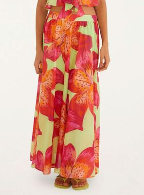 Imagen 1 del producto Maxi Falda Diseño Flores Tropicales