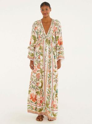 Vestido Maxi Diseño Bohemio con Mangas Amplias