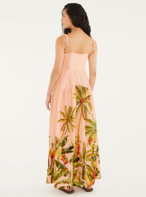 Imagen 2 del producto Vestido Escote Cruzado y Diseño de Palmeras