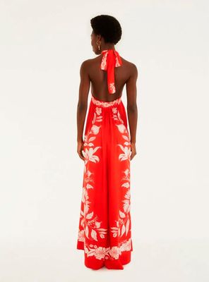 Imagen 2 del producto Enterito Largo con Escote Halter Diseño Floral