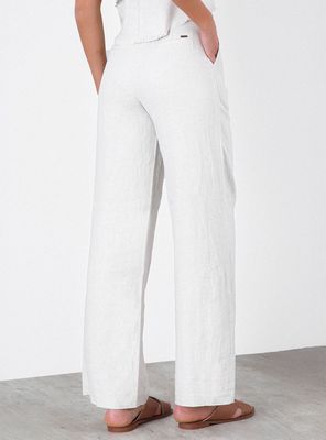 Imagen 2 del producto Pantalón Lino Liso Tiro Medio