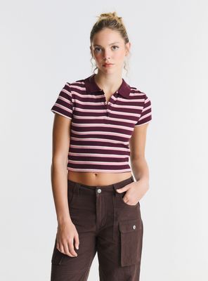 Polera Cuello Polo Color