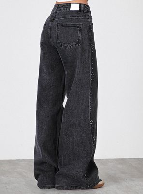 Imagen 2 del producto Pantalón Estrellas Tachas Black