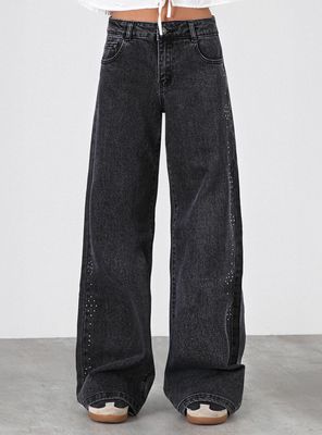 Pantalón Estrellas Tachas Black