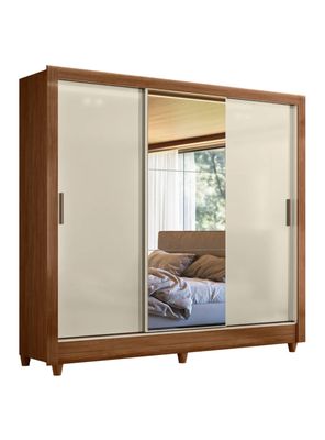 Imagen 1 del producto Clóset 3 Puertas con Espejo Francia Jequitiba Off White