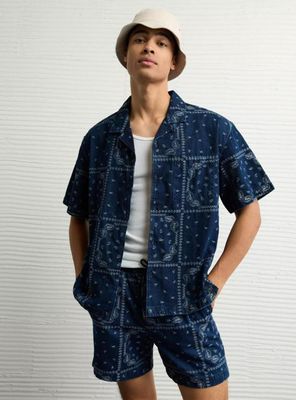 Camisa Estampada AE con Botones