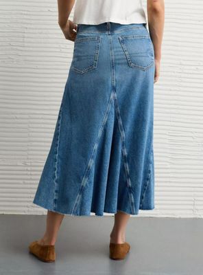 Imagen 2 del producto Falda Maxi Ae Low-Rise Denim con Retazos