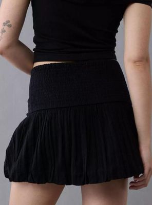 Imagen 2 del producto Falda Abombada Bordada High Waisted con Nido de Abeja