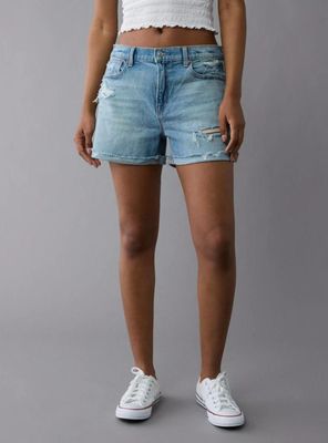 Short Ae Denim Ex-Boyfriend Stretch Tiro Bajo Rasgado