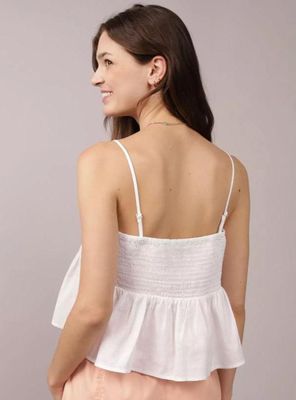 Imagen 2 del producto Top Ae de Mezcla de Lino sin Breteles con Alforzas