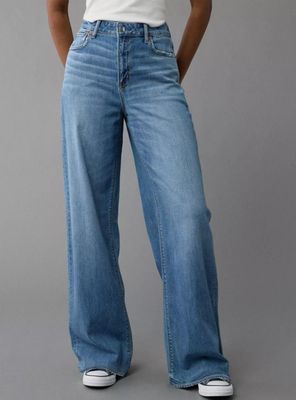 Imagen 1 del producto Jeans Wide Leg Holgado Stretch con Drapeado de Ensueño