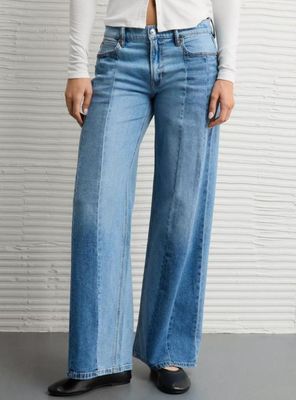Imagen 1 del producto Jeans Ae Stretch Low-Rise Ultra Wide-Leg con Retazos