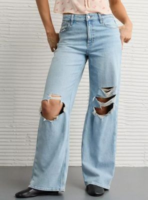 Jeans Dreamy Stretch Super High Waisted Drapeado y Rasgados
