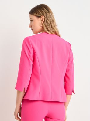 Imagen 2 del producto Blazer Liso con Solapa y sin Cuello Manga 3/4 Color